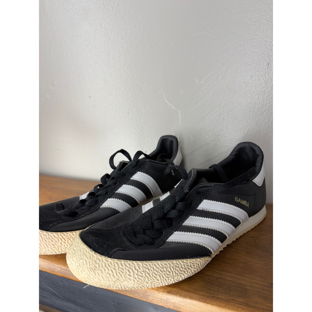 Adidas Samba Spezial Mens 9.5 Black White Leather Sneakers BB0774